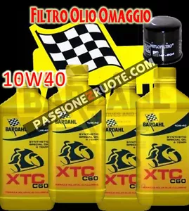 4LT Olio Motore Bardahl XTC C60 10W40 + filtro Tagliando Suzuki Hayabusa - Foto 1 di 1