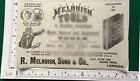 R. Melhuish Model Makers' Tools 84-87 Fetter Lane Holborn Circus advert 1902