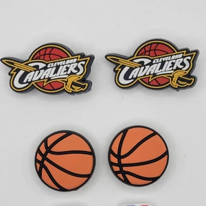 NBA Cleveland Cavaliers Basketball Team For Crocs Shoe Charms - 4 Pieces - Picture 1 of 1