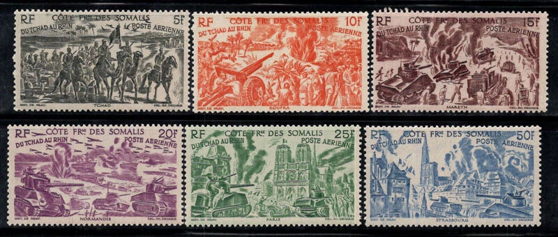 Somalie 1946 Yv. 14-19 Neuf * MH 80% Tchad au Rhin - Photo 1/1