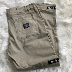 VINTAGE 8&9 MFG Herrenjeans 44x32 hellbraun geschnallt Freizeit Streetwear Herren Y2k - Bild 1 von 12