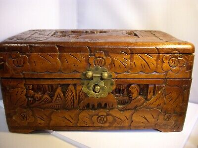 Decorative Vintage Carved Sandalwood Box • 129$