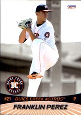 2017 Buies Creek Astros Choice #16 Franklin Perez Venezuela VZ Baseball Card