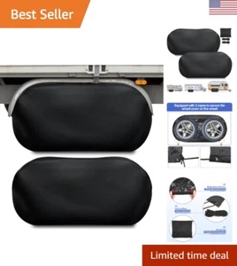 2 Pcs Dual Axle Wheel Cover Double RV Tire Covers Nylon Tire Covers Camper Wh... - Picture 1 of 8
