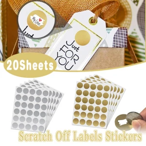 20Sheets Round DIY Adhesive Craft Labels Sticker for Home Organization and Decor - Picture 1 of 16