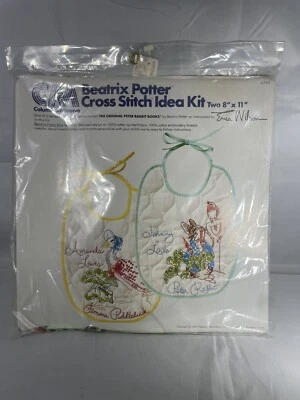 Beatrix Potter Peter Rabbit Jemima Puddleduck Bibs 6743 Cross Stitch Kit - Image 1 of 2