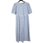 Marks & Spencer Collection Blue Gingham Picnic Maxi Dress Size 12