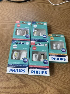 Lot Of 5 PHILIPS ULTINON LED LIGHTS BRIGHT SIGNALING BULBS See Pics - Image 1 of 4