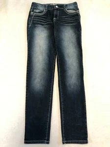 Lei Kate Lowrise Skinny Stretch Jeans Youth Girls Size 16 Regular Embroidered - Picture 1 of 12