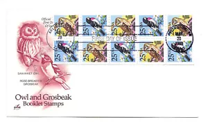 2285b (2284-85) Owl & Grosbeak booklet pane of 10 ArtCraft FDC - Picture 1 of 1