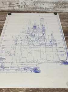 DisneyWorld Piani del Castello di Cenerentola Piano Elevazione Laterale 24x36,5 - Foto 1 di 4