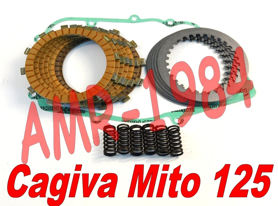 DISCHI FRIZIONE CARBON-FIBRA RACING CAGIVA MITO 125 + GUARNIZIONE + MOLLE 1591SR - Imagen 1 de 1