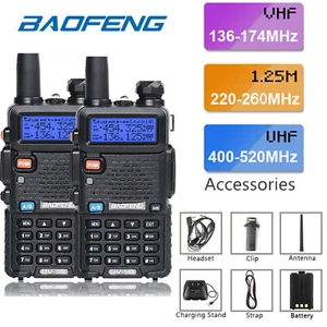 2XBAOFENG UV-5R III Tri-band UV VHF/UHF Two Way Radios Walkie Talkie Transceiver - Picture 1 of 8