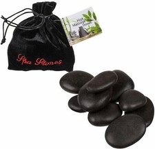 Massage-Steine - Spa Stones - Hot Massage Stones - 9 Stück im Samtbeutel