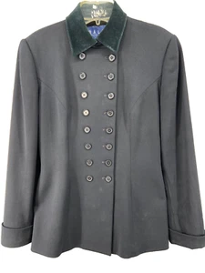 Ralph Lauren Coat Womens Sz 2 Vintage Wool Military Army Officer USA Union Made - Picture 1 of 12