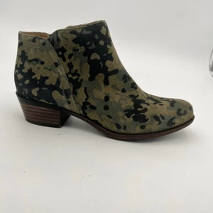 Lucky Brand Ankle Boots Women's 7.5M Green Camo Olive Fem - Picture 1 of 9