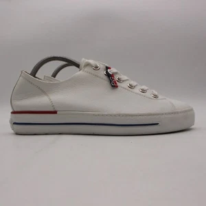 Paul Green Carly Damen UK Größe 8 Low-Top Sneaker Weiß Leder Schnürschuhe - Bild 1 von 11