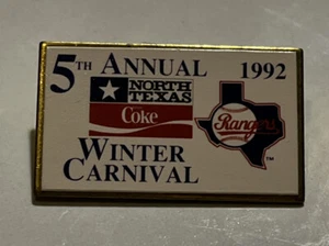 Texas Rangers Pin ~ MLB ~ Baseball ~ 5th Annual Winter Carnival ~ Coca-Cola - Picture 1 of 6