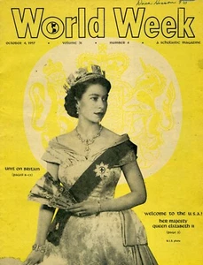 REVISTA ESCOLÁSTICA SEMANA MUNDIAL 4 DE OCTUBRE 1957 REINA ISABEL Solo una en eBay - Imagen 1 de 2