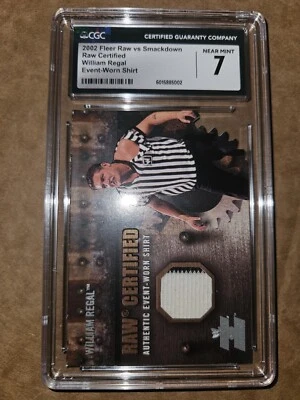 2002 Fleer WWE RAW vs Smackdown William Regal Event Worn Shirt CGC Near Mint 7 - Image 1 of 2