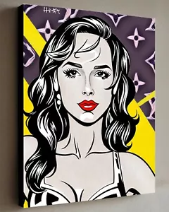Gal Gadot in Roy Lichtenstein Style 40x30CM w/COA Artist Proof Jacob Hitt does - Picture 1 of 2