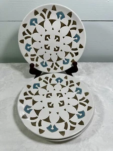(3) Rachael Ray PENDULUM pattern Hand-painted Salad Plates (set of 3) 8.25” - Picture 1 of 5
