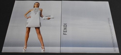 2007 Stampa Annuncio Tacchi Sexy Moda Donna Gambe Lunghe Sporche Biondo Fendi Abito Art