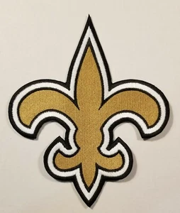 New Orleans Saints BIG 10" Fleur de Lis Iron/Sew On Patch ~FREE SHIP! - Picture 1 of 1