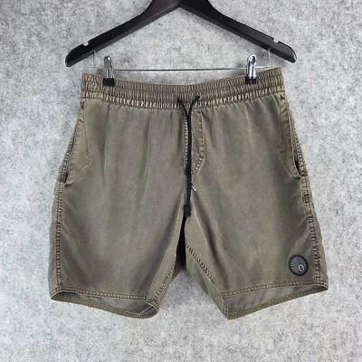 Volcom Shorts Mens Small Grey Stretch Waist Pockets Drawstring Casul 11255 - Image 1 of 4