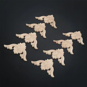 Wood Carved Onlay Applique Frame Furniture Wall Door Room Cabinet Decal Decor - Picture 1 of 17