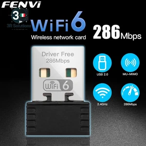 FENVI WIFI 6 Adattatore AX286 Scheda Di Rete Mini USB Dongle 2.4Ghz 802.11AX Ric - Zdjęcie 1 z 13
