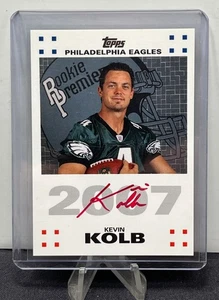 Kevin Kolb 2007 Topps Rookie Premier autógrafo rojo Philadelphia Eagles - Imagen 1 de 2