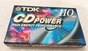 Cinta de casete TDK única alimentación de CD de 110 minutos alto sesgo sellada - Imagen 1 de 2