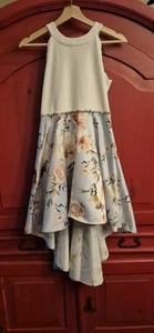 Speechless Kids Size 14 High Low  Floral Dress Baby Blue With White Bodice EUC - Picture 1 of 4
