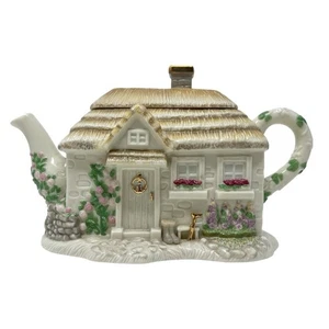 Lenox Irish Blessings Cottage Teapot Fine Ivory China Charming Cottagecore - Picture 1 of 12