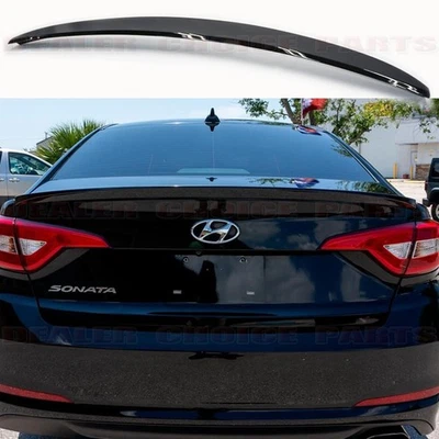 Para Hyundai Sonata MK9 2015 16 2017 maletero estilo fábrica alerón ala negro brillante Foto 1 de 4