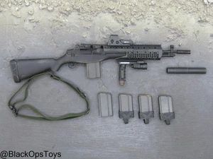 Fucile giocattolo scala 1/6 M14 SOCOM con soppressore e set di attacchi - Foto 1 di 4