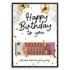 Geldgeschenk Geburtstag Happy Birthday Lustig Geburtstagsgeschenk Männer Frauen - Bild 1 von 7