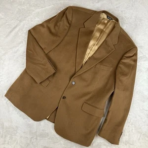 Haspel Blazer Sport Coat Jacket Mens 46R Brown 100% Cashmere Two Button Lined - Picture 1 of 15