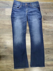 Pantalones de mezclilla BKE Denim Culture hebilla para mujer elásticos Y2K tiro bajo corte bota 28X 31,5 - Imagen 1 de 6