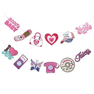 2 Sets Y2k Party Decorations Early 2000s Banner Y2k Theme Supply I Love 00's - Picture 1 of 8