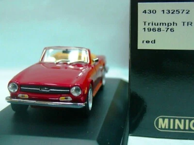 WOW EXTREMELY RARE Triumph TR6 by Karmann 2.5L 1968 Red 1:43 Minichamps-MGB - Image 1 of 3