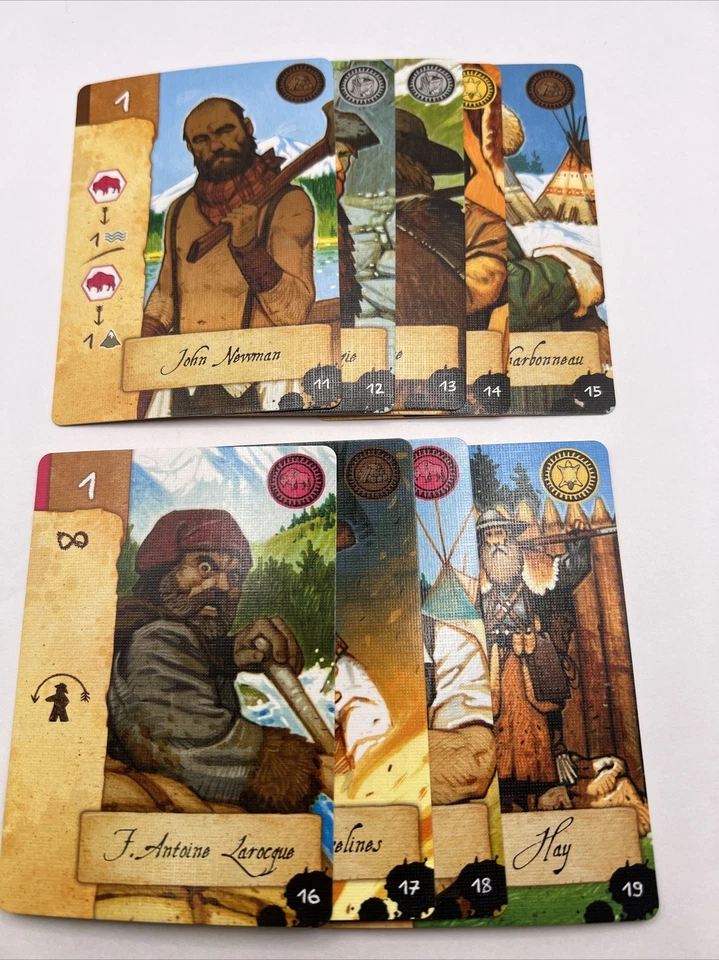 Lewis & Clark The Expedition Board Game Pieces 11-19 Encountered Character Cards - Image 1 of 1
