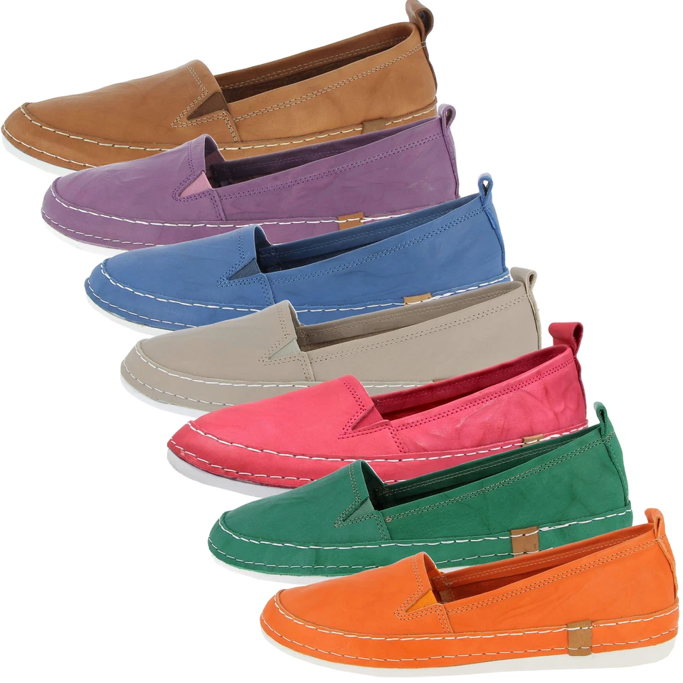 Andrea Conti Ladies Slippers Leather Stretch Insert Double Seam Lässig 0024819 - Image 1 of 1