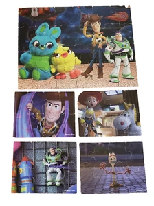 Disney Pixar 5 Wood Puzzle Set Toy Story 4 Toddler Toy Woody Buzz Jessie Jigsaw - Picture 1 of 4