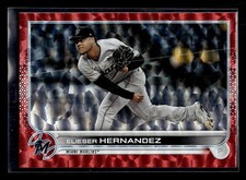 2022 Topps #9 Elieser Hernandez 145/199 Red Foilboard Miami Marlins