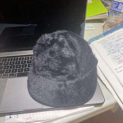 Kangol Faux Fur Cap Small New Matte Finish Navy Blue with Tags 100% Original - Image 1 of 4