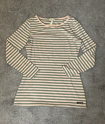Camisa Blusa Túnica Columpio Top Rosa Verde Rayas Matilda Jane Mujer Talla M Foto 1 de 4