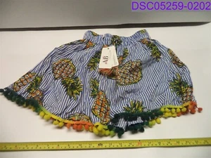 NWT America and Beyond A&B Girls Striped Pineapple Skirt Girl's Size Small - Picture 1 of 3