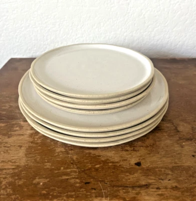 Anthropologie x gres esmaltado para garaje, juego de 4 platos de cena y 4 platos laterales Foto 1 de 4